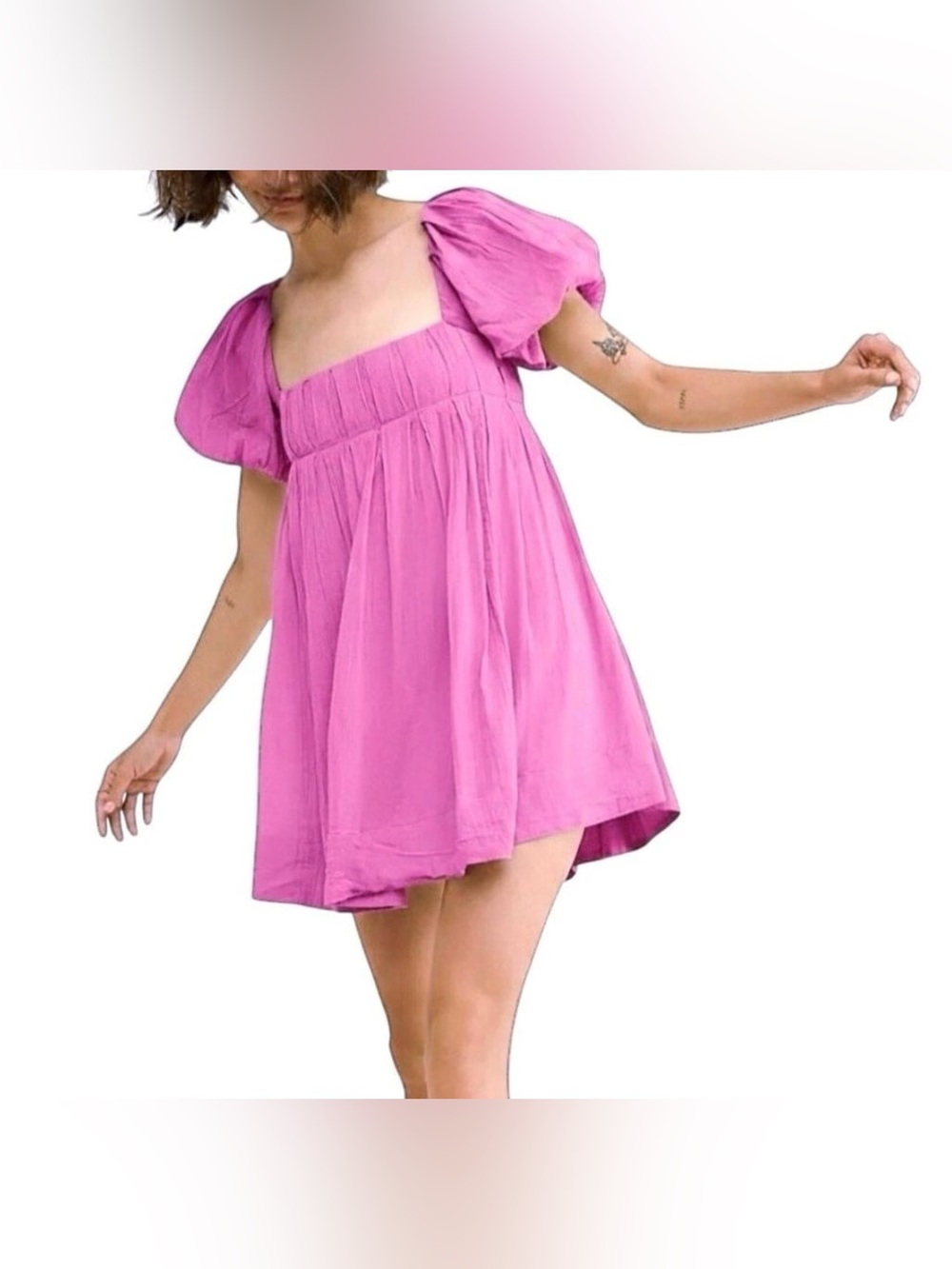Free People Bright Magenta Marina Mini Dress (Read Description)